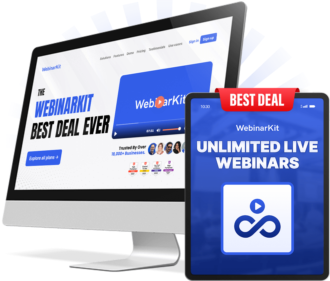 HatMan AI unlimited live webinars product graphic
